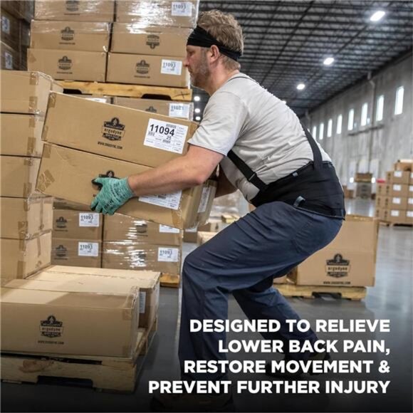 Ergodyne ProFlex 2000SF Back Support Brace, 8.5" Spandex, V-Shape Design - Picture 2 of 7